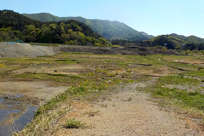 米山遺跡発掘調査区域の風景
